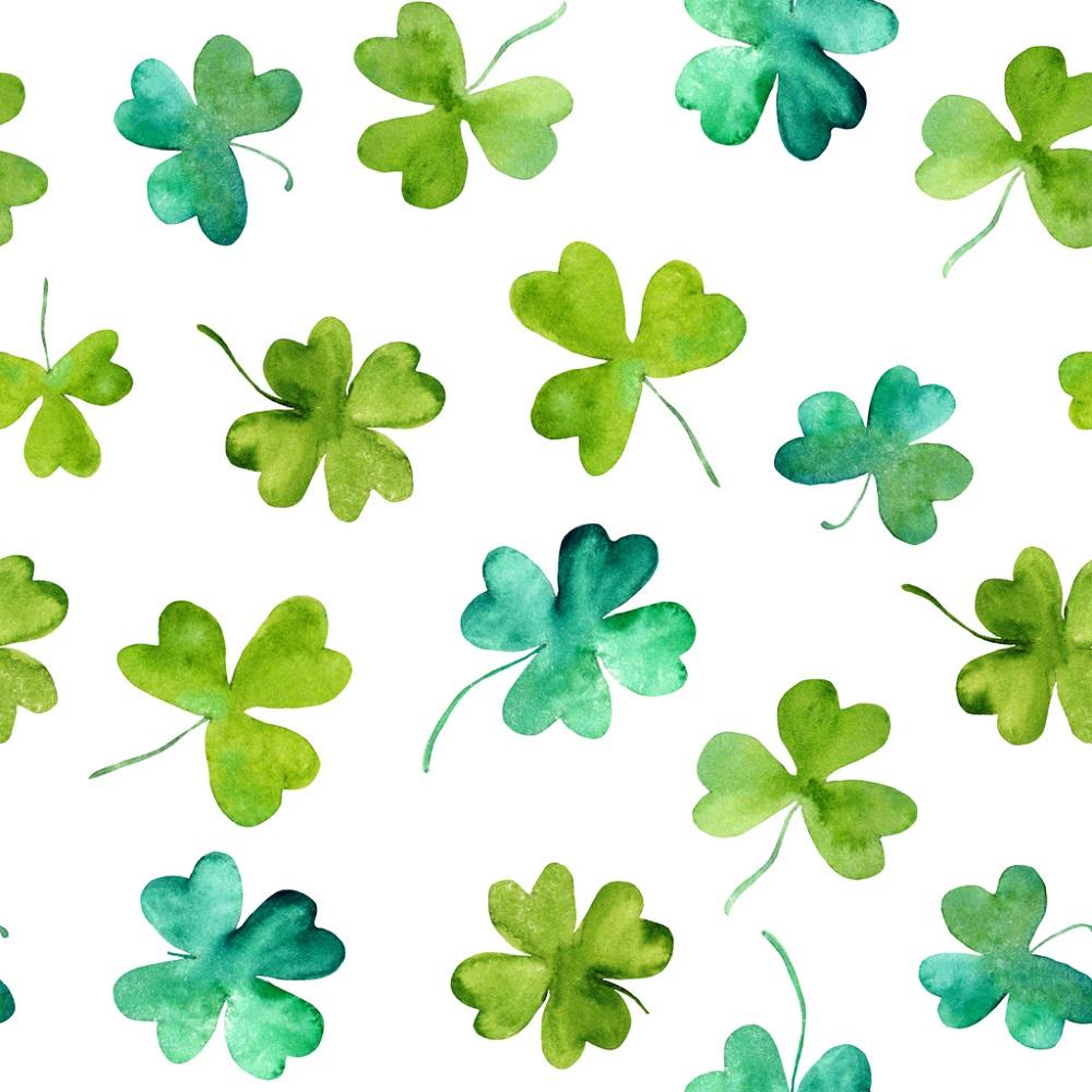 Watercolor Clovers Fabric