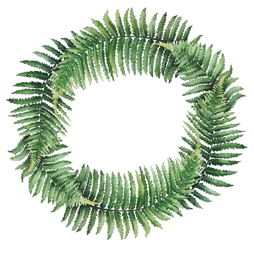 Watercolor Dinosaur Wreath Style #1 Fabric Panel