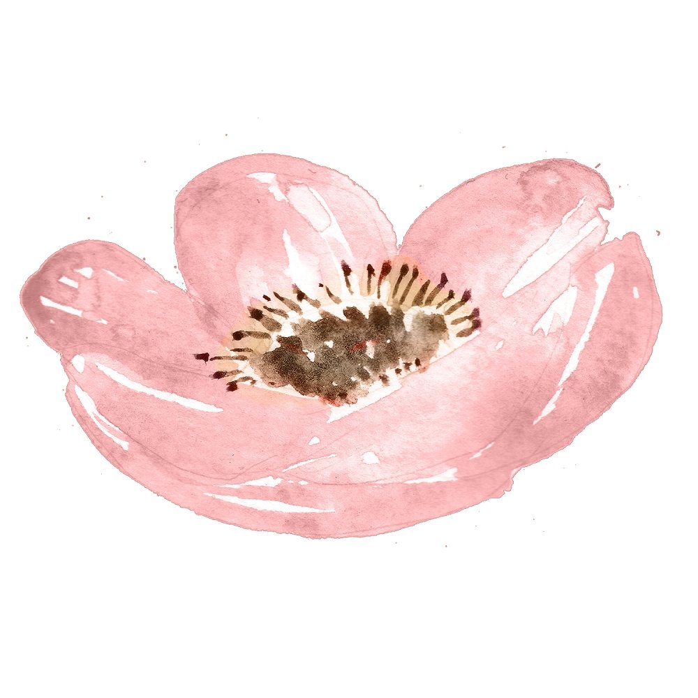 Watercolor Poppy Fabric Panel Variation 1