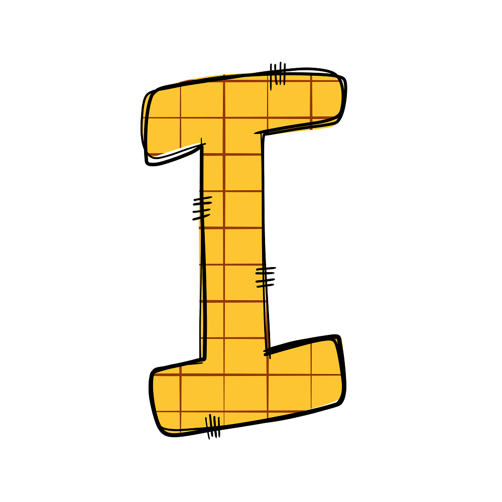 Western Cowboy ''I'' Plaid Fabric Panel