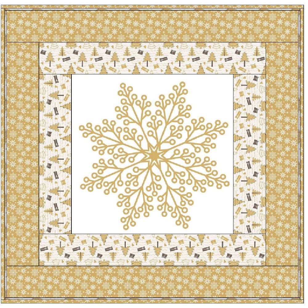 A Golden Christmas Wall Hanging 42" x 42"