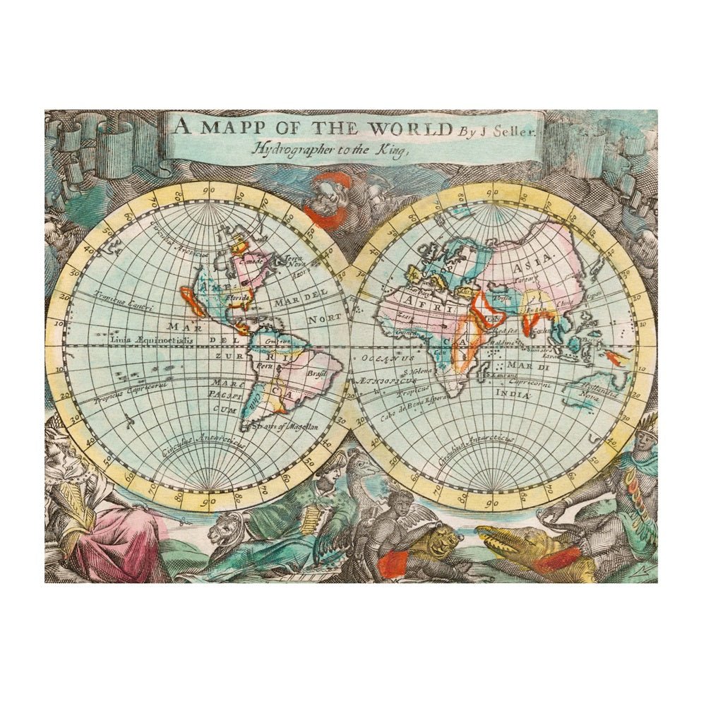 A Map Of The World Fabric Panel