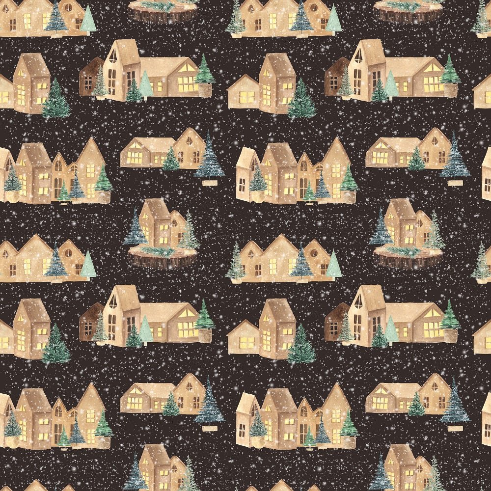 A Nordic Christmas Home Fabric - Brown