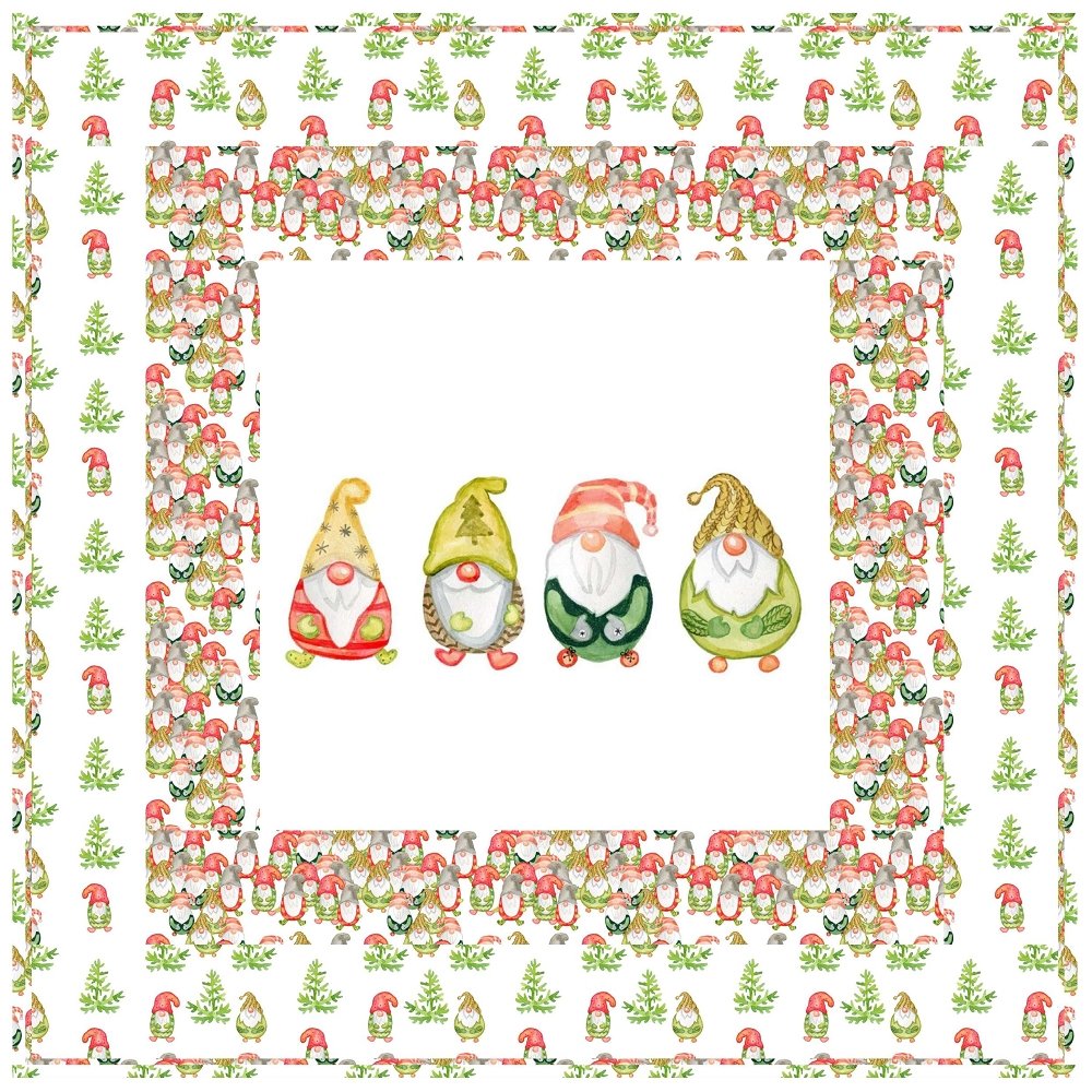 A Scandinavian Gnome Christmas Wall Hanging 42" x 42"