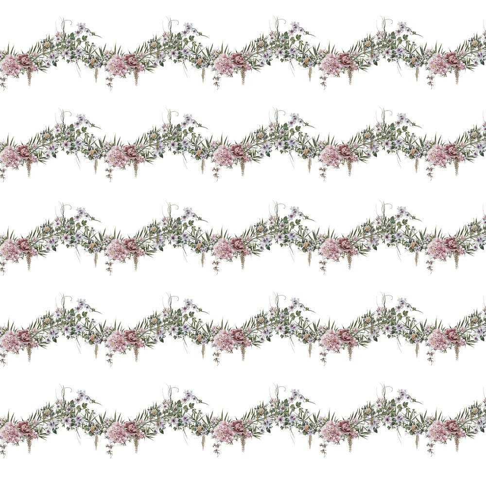 Abstract  Colorful Flower Stripe Fabric