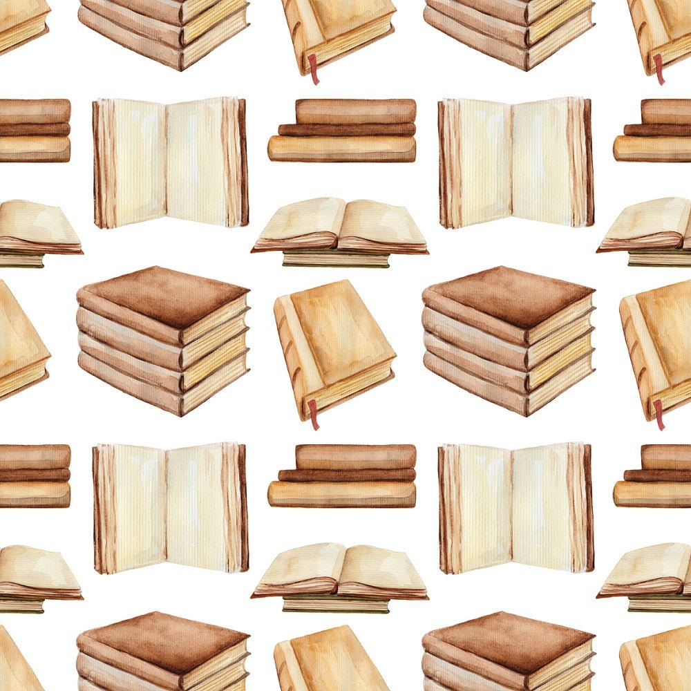 Vintage Books Fabric - White