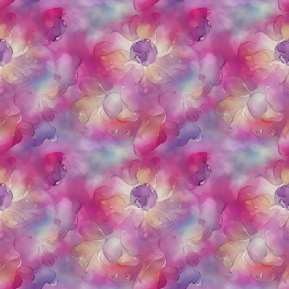 Watercolor Swirling Florals Fabric