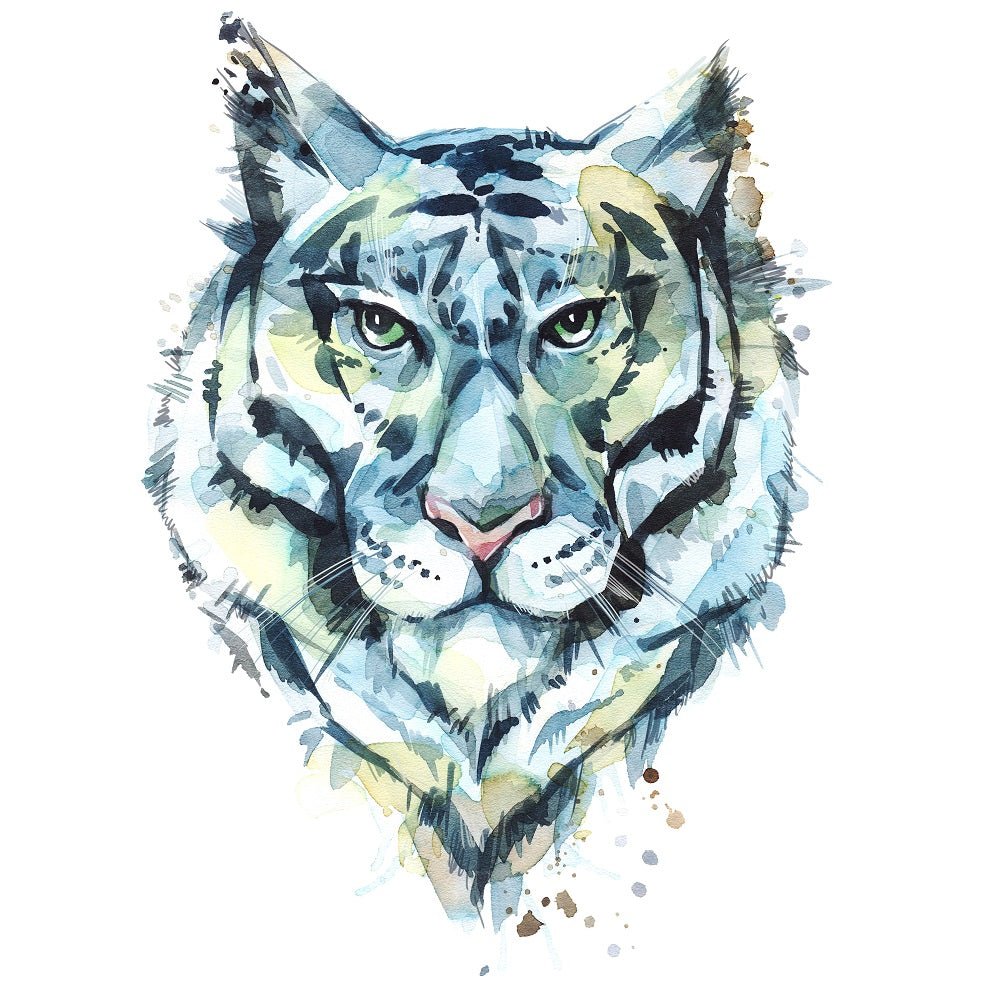 Watercolor Tiger Fabric Panel