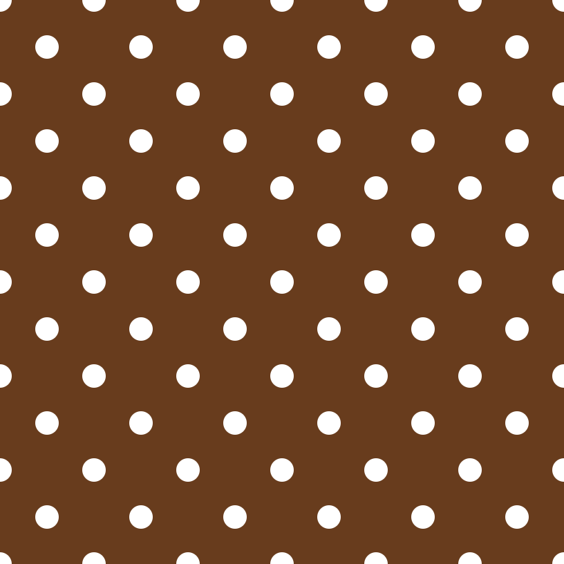 White Dots Fabric - Chocolate