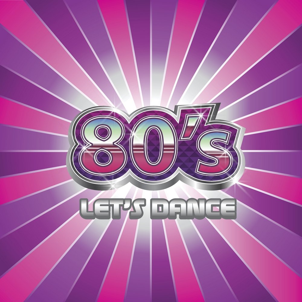 80's Dance Party Fabric Panel - Purple