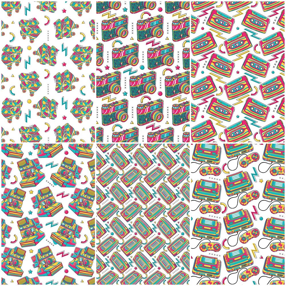 90s Vibe Fat Quarter Bundle - 6 Pieces