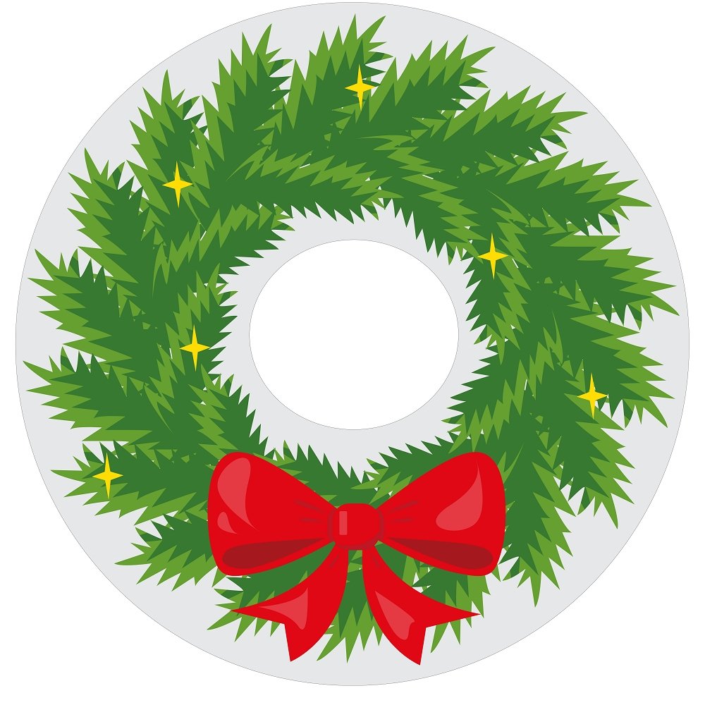 A Classic Christmas Tree Skirt Fabric Panel