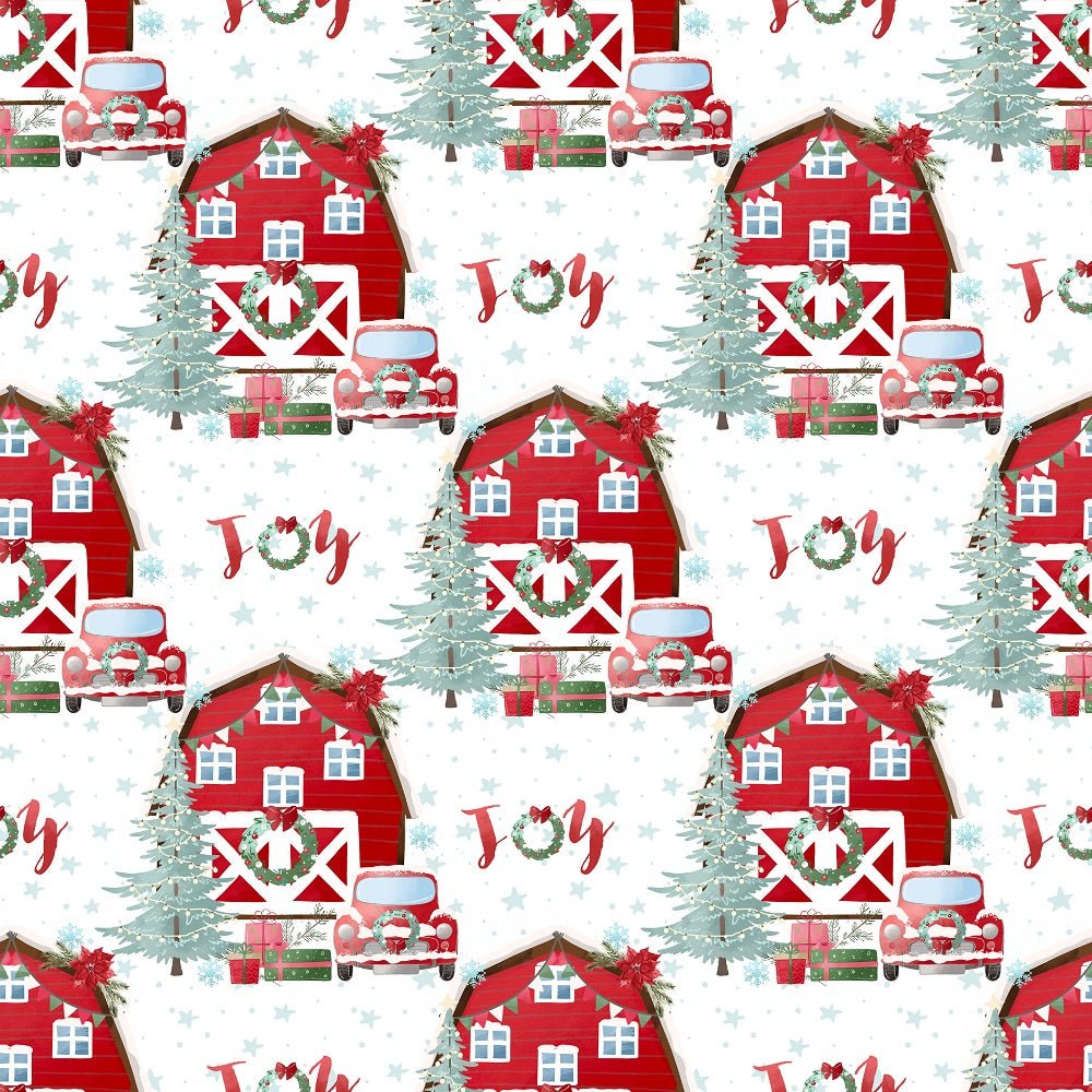 A Country Christmas Main Fabric - White