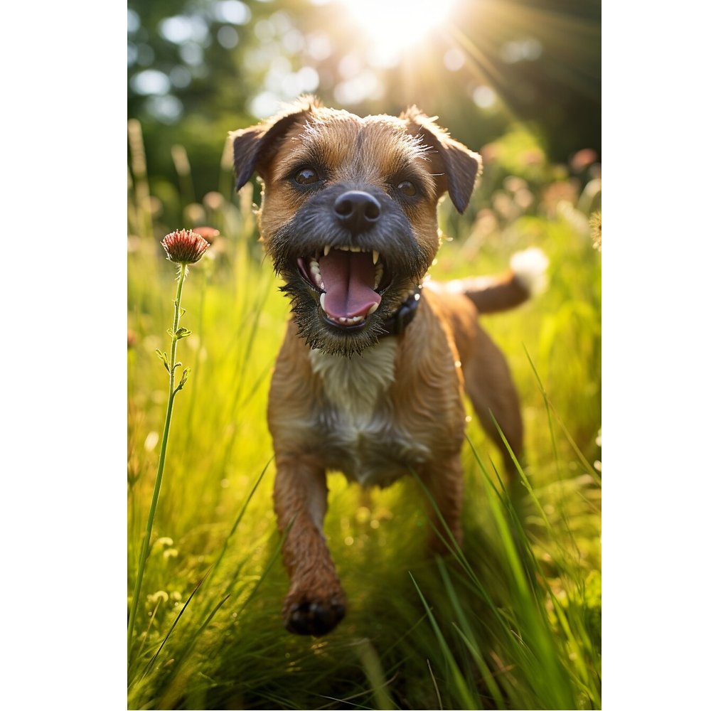 A Dog's Day Out Border Terrier Fabric Panel