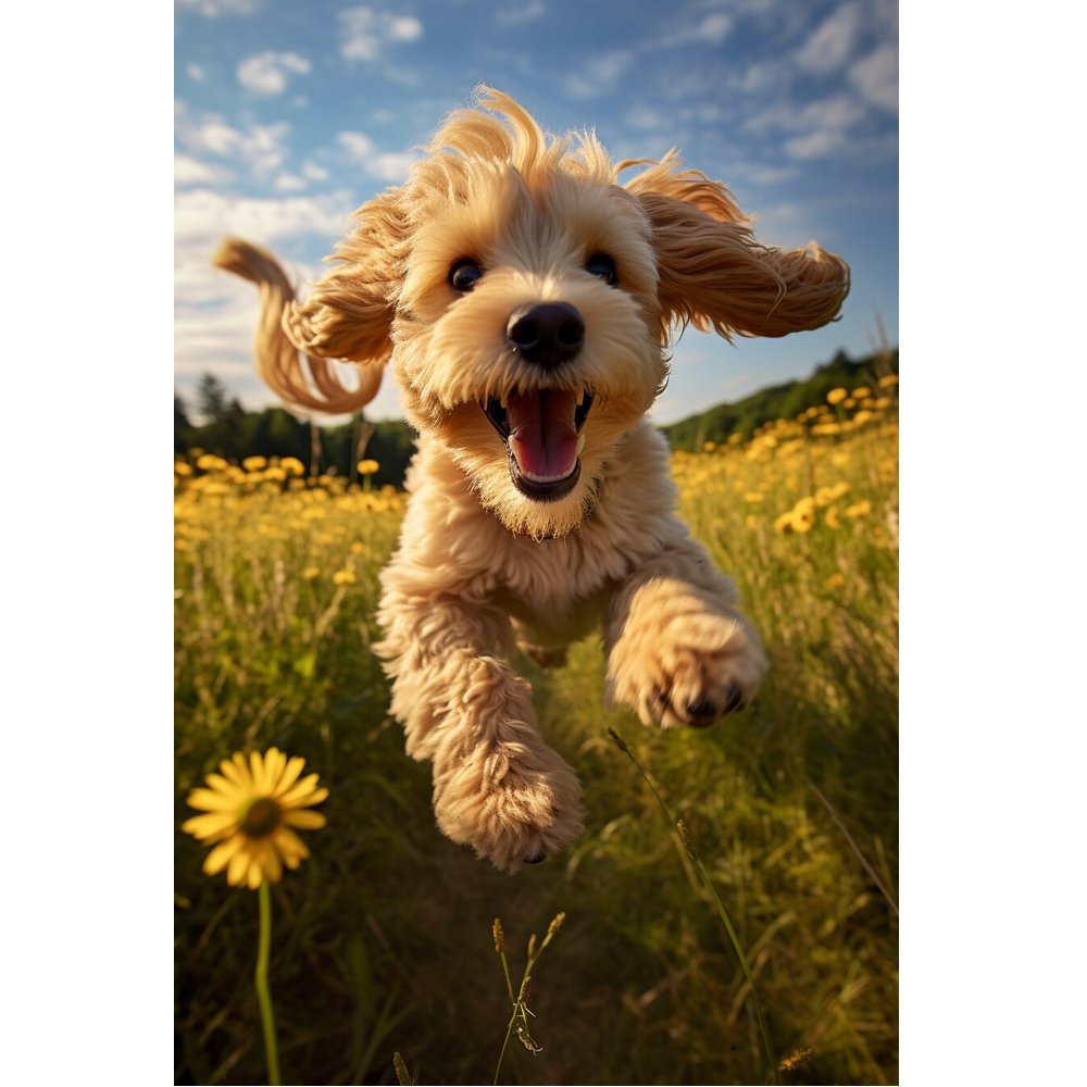 A Dog's Day Out Cockapoo Fabric Panel