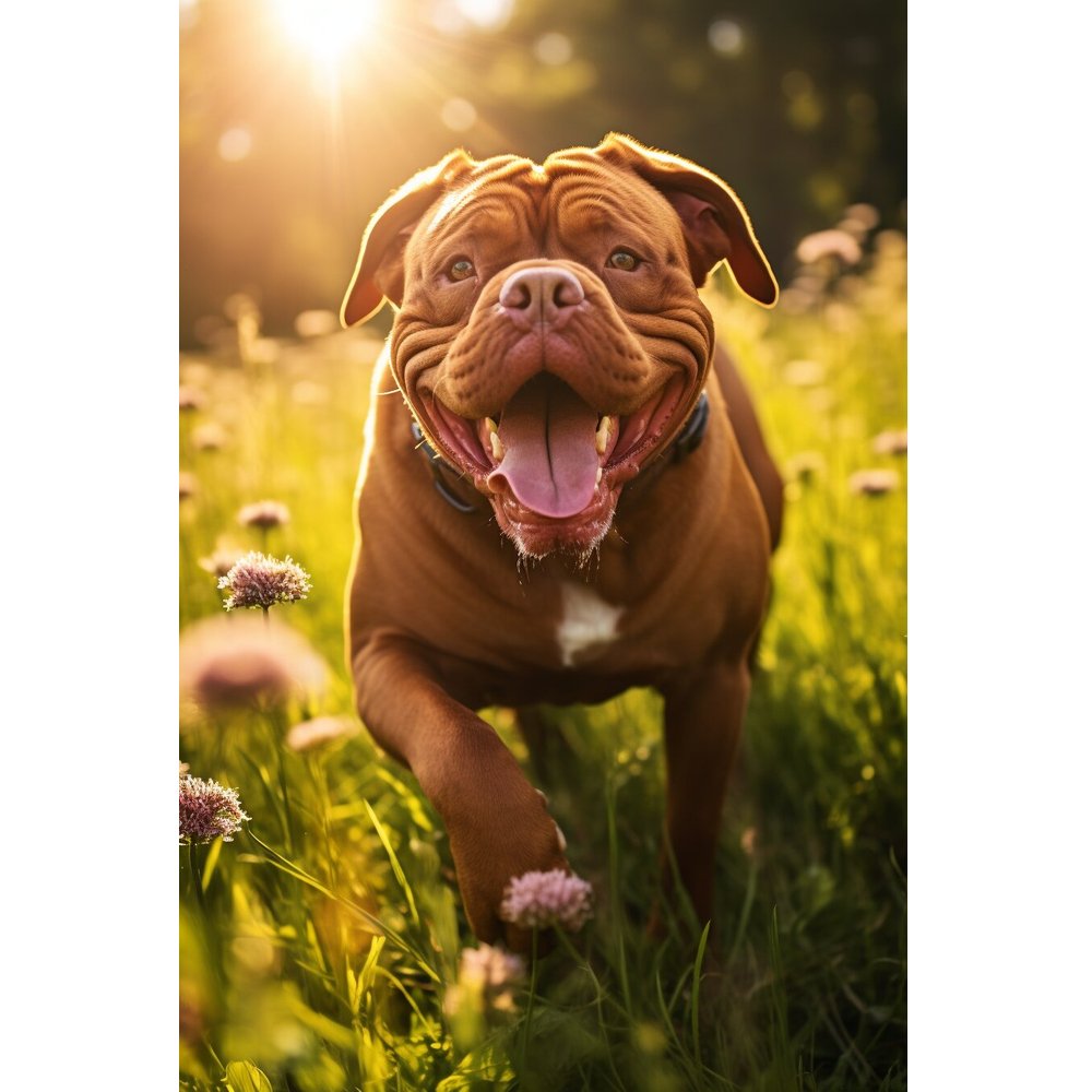 A Dog's Day Out Dogue Be Dordeaux Fabric Panel