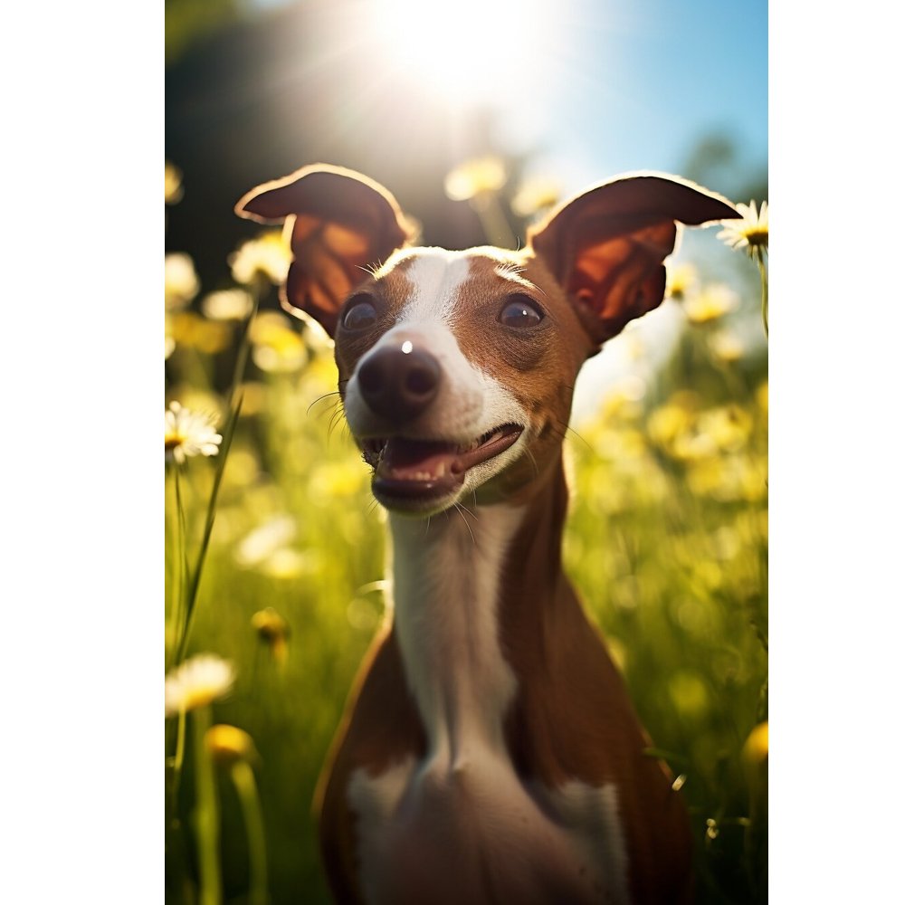 A Dog's Day Out Italian Greyhound Fabric Panel