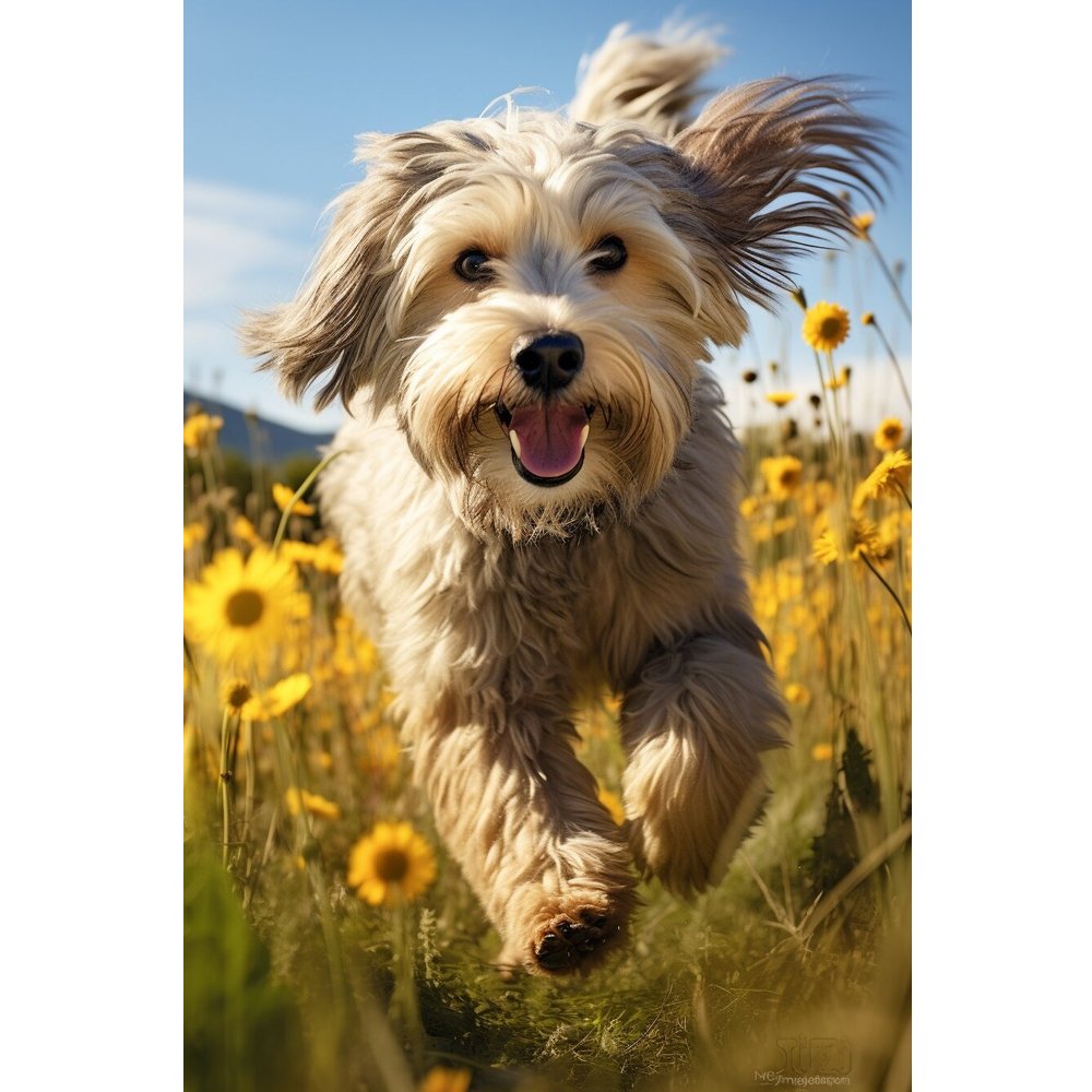 A Dog's Day Out Tibetan Terrier Fabric Panel