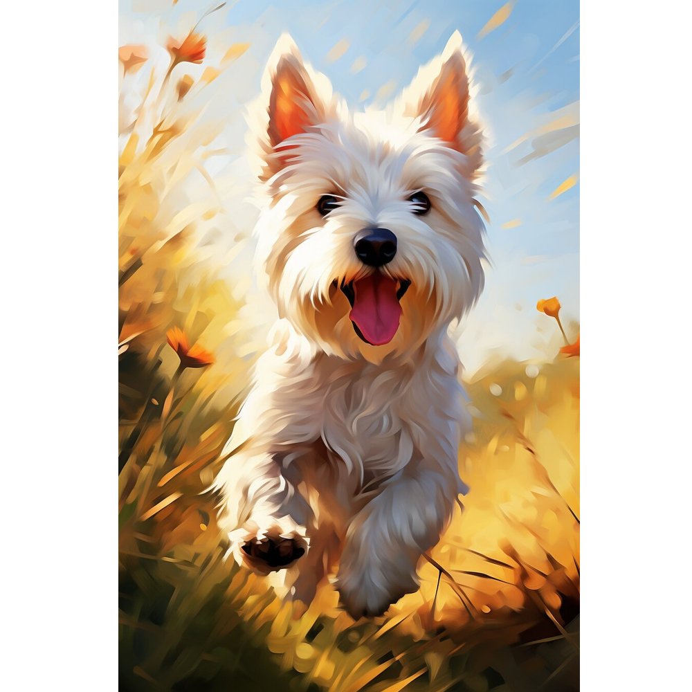 A Dog's Day Out West Highland White Terrier Fabric Panel