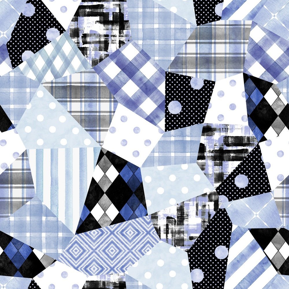 Trendy Patchwork Pattern #2 Fabric