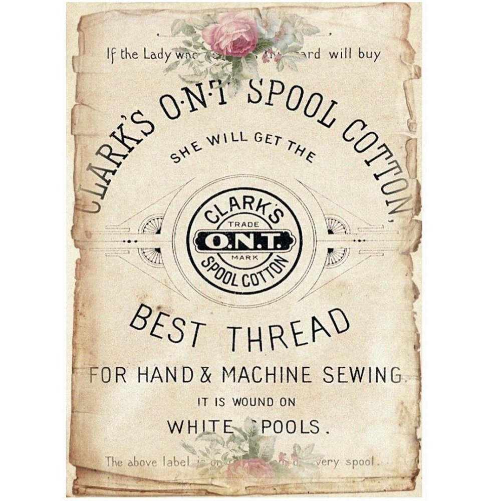 Vintage Sewing Ad #2 Fabric Panel