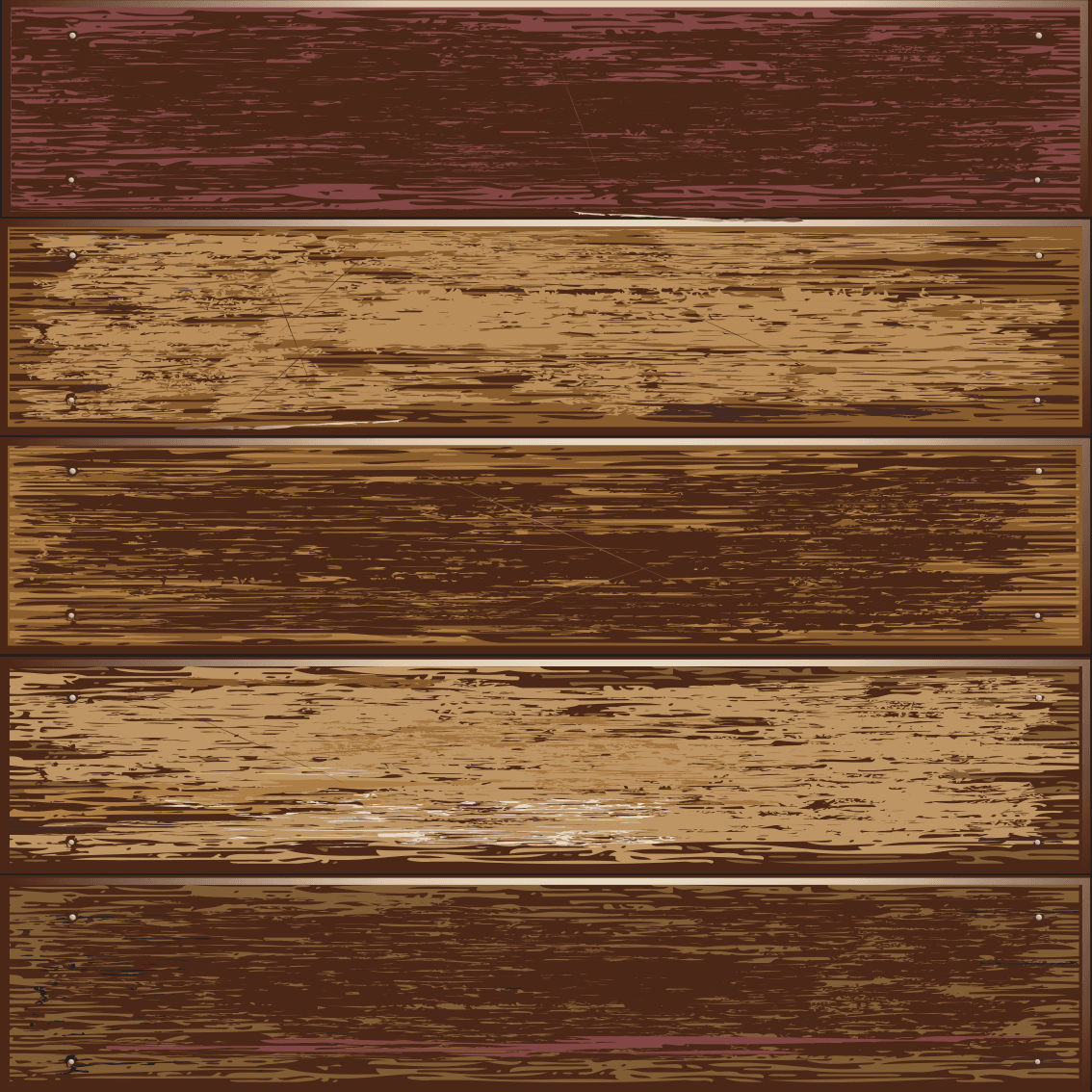Vintage Wood Planks Fabric - Brown