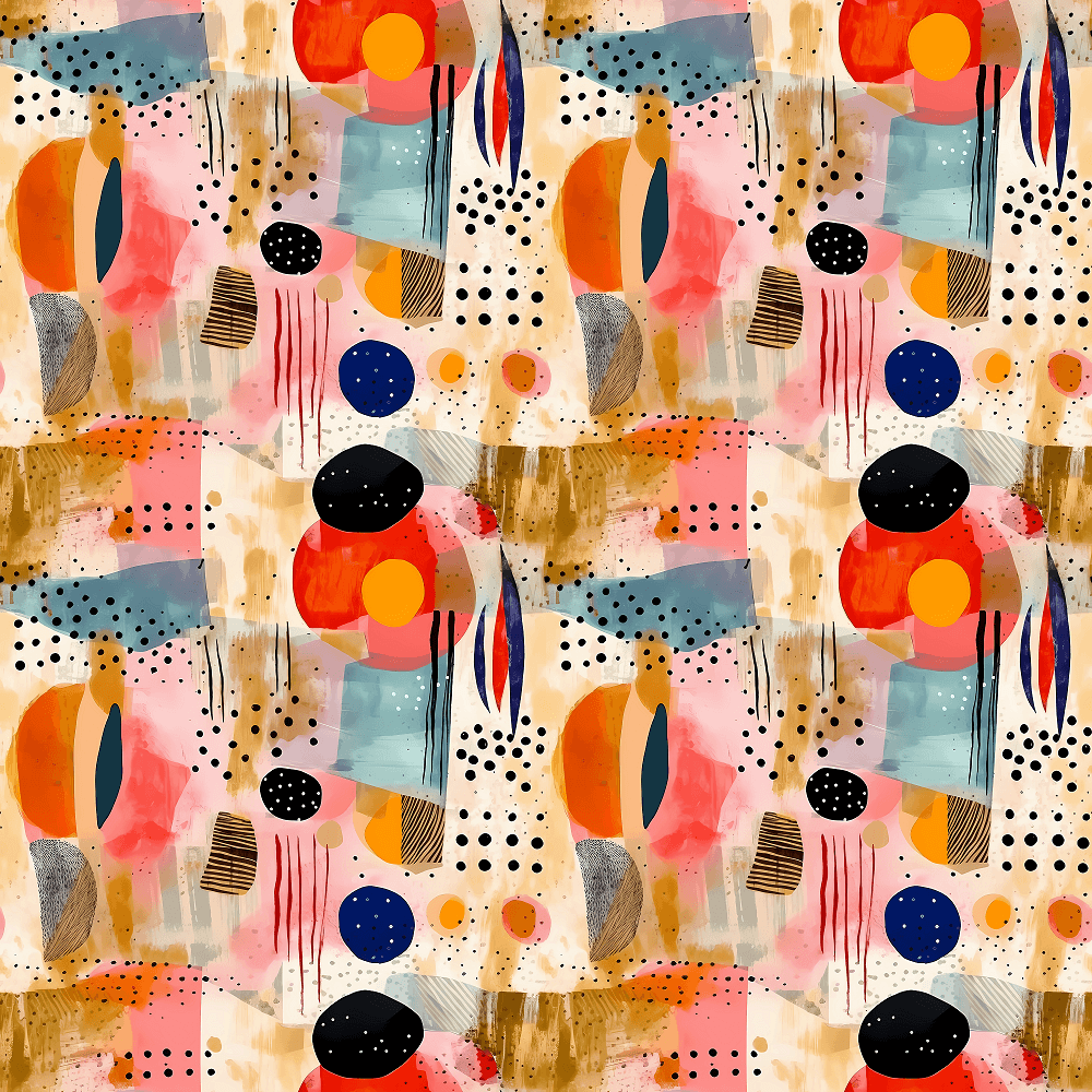 Watercolor Abstract Pattern #3 Fabric