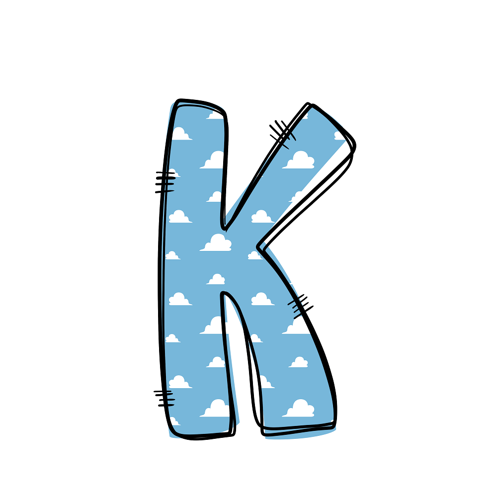 Western Cowboy ''K'' Clouds Fabric Panel