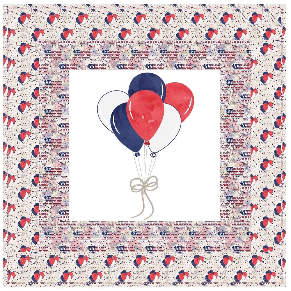 4th of July Balloons Wall Hanging  42" x 42"