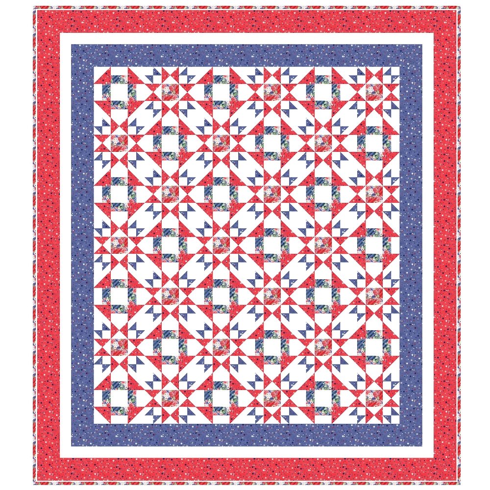 4th of July Collection Quilt Kit 75 1/2" x 84 1/2"