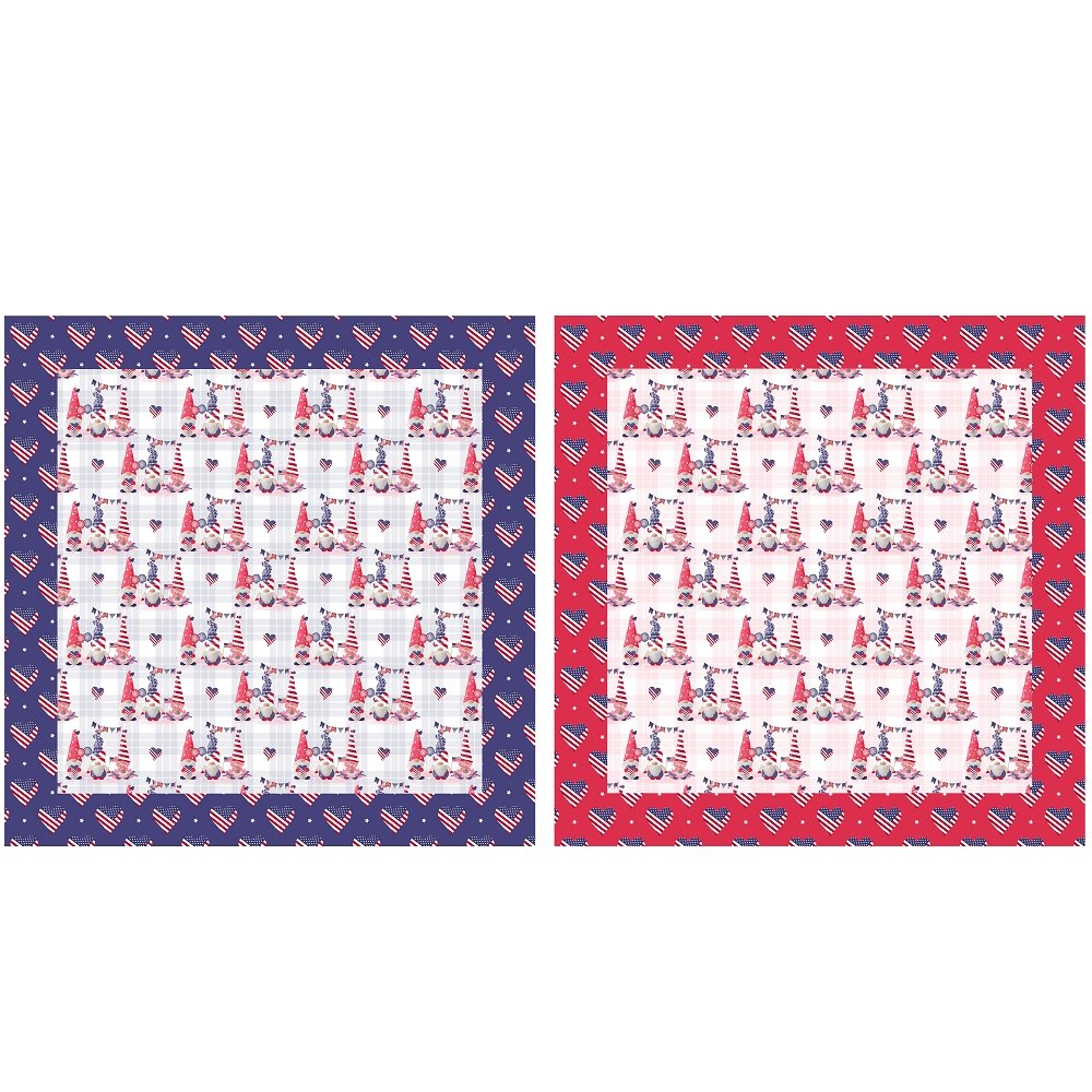 4th of July Gnomes Pillow Panels