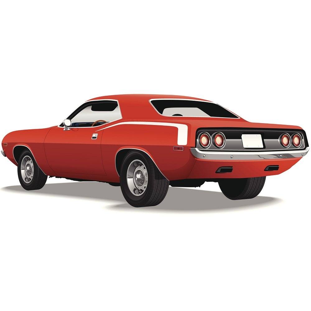 70's Pony Car Fabric Panel - Red