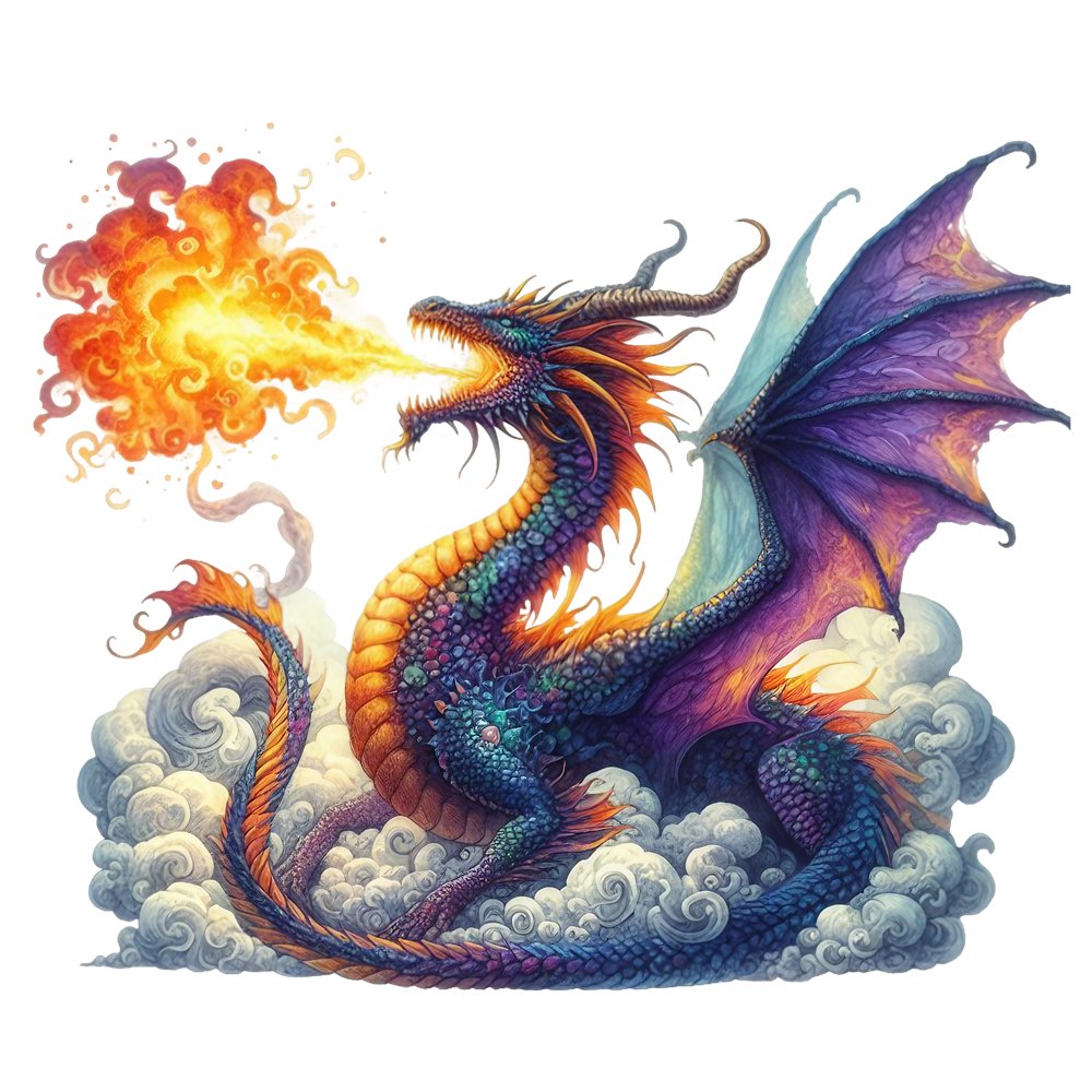 The Dragon Lair Dragon #55 Fabric Panel