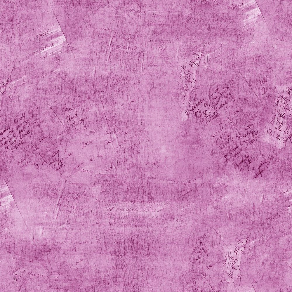 Vintage Script Fabric - Benevolent Pink