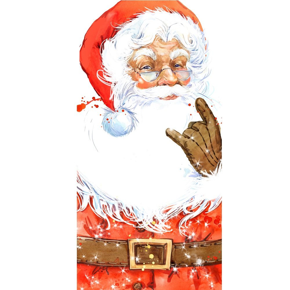Watercolor Santa Claus Fabric Panel