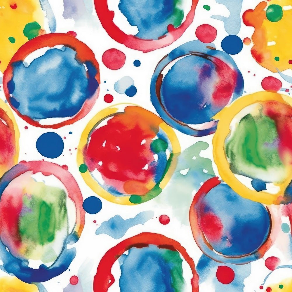 Abstract Summer Circles #9 Fabric