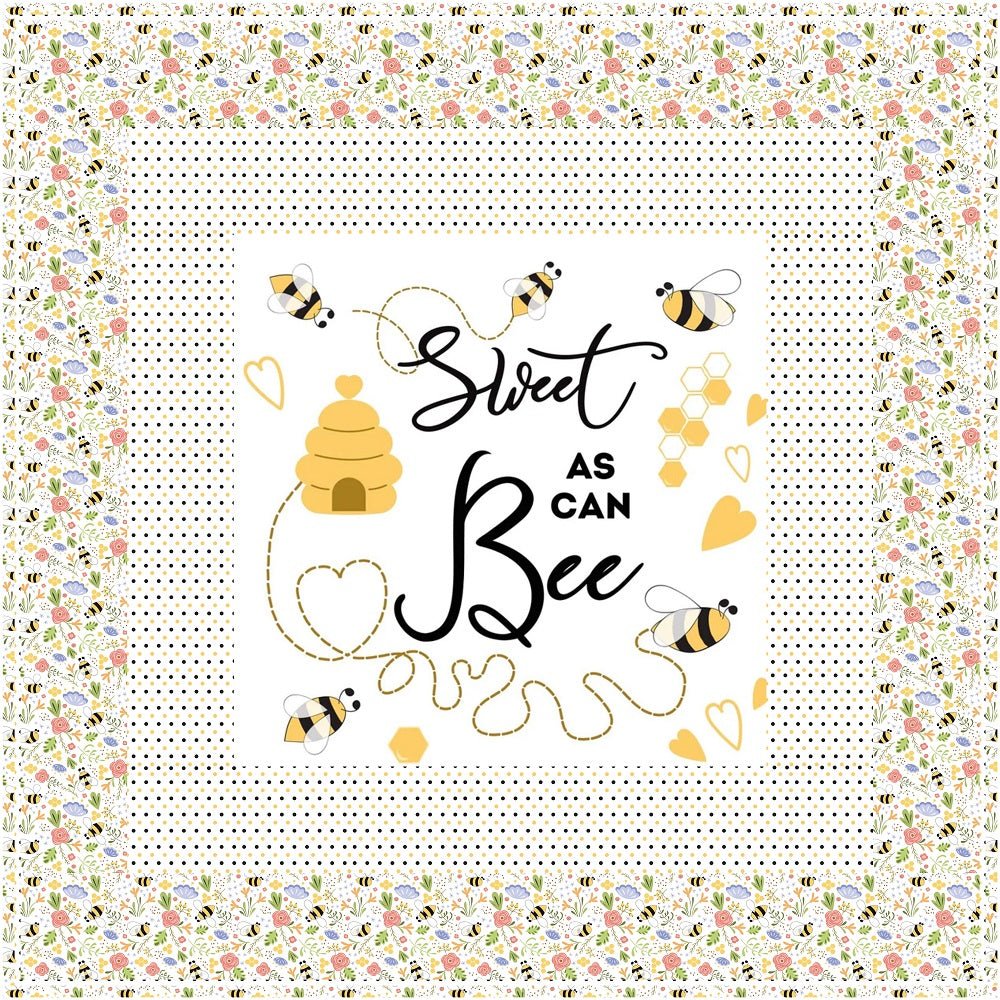 Sweet As Can Bee Wall Hanging/Lap Quilt Kit - 42" x 42"
