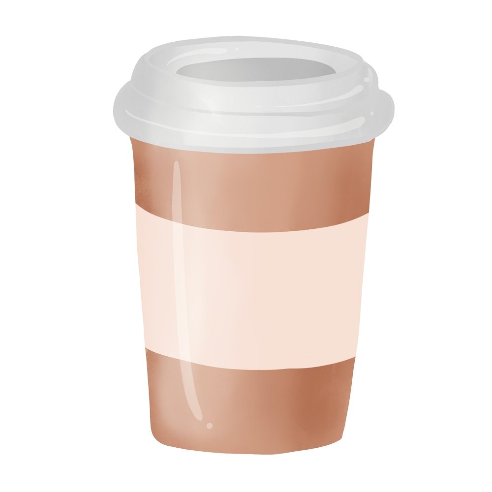 To-Go Coffee Cup Fabric Panel