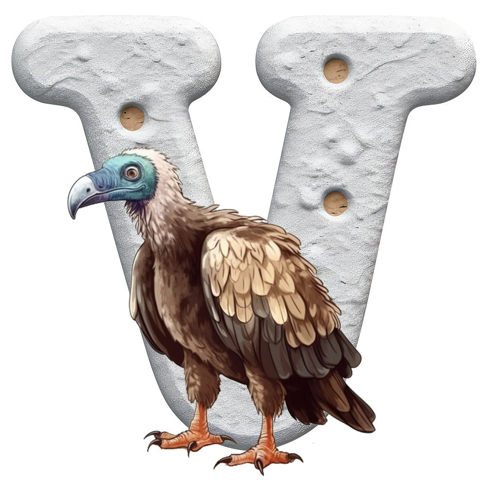 "V" Vulture Cookie Fabric Panel