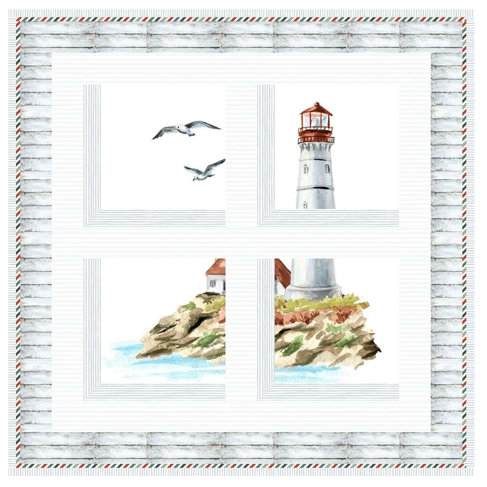 Window to the World - Lighthouse Wall Hanging 29 1/2" x 29 1/2"
