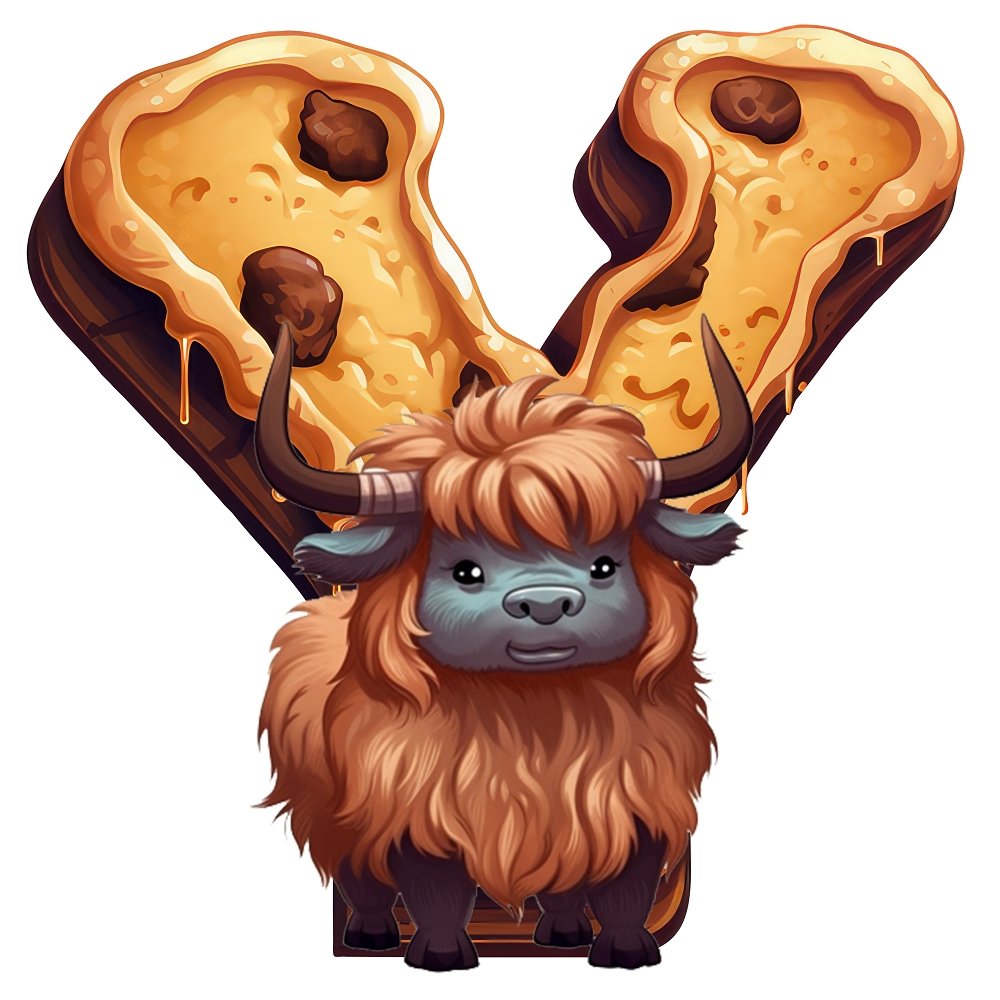 "Y" Yak Cookie Fabric Panel