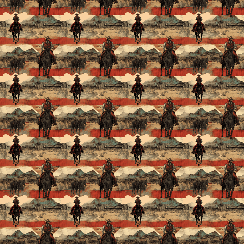 Abstract Western Pattern #1 Fabric