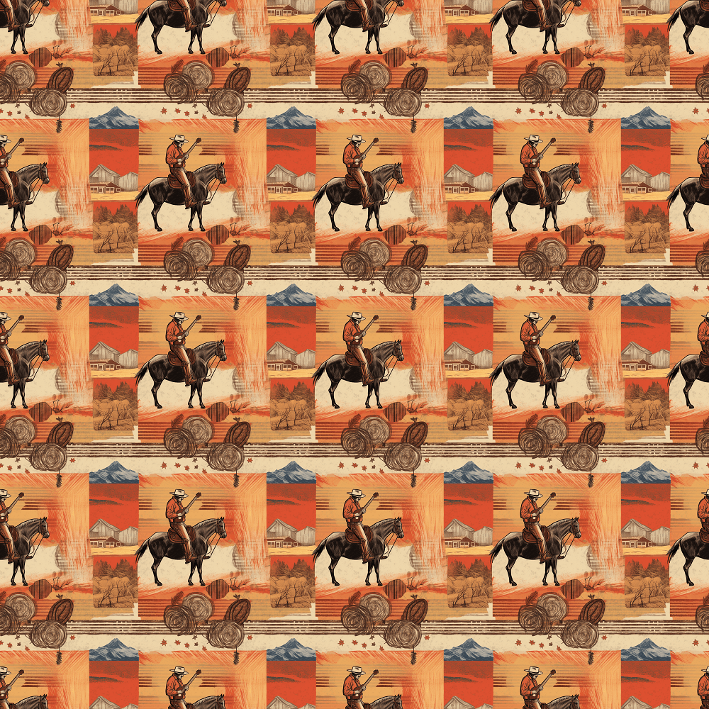 Abstract Western Pattern #12 Fabric