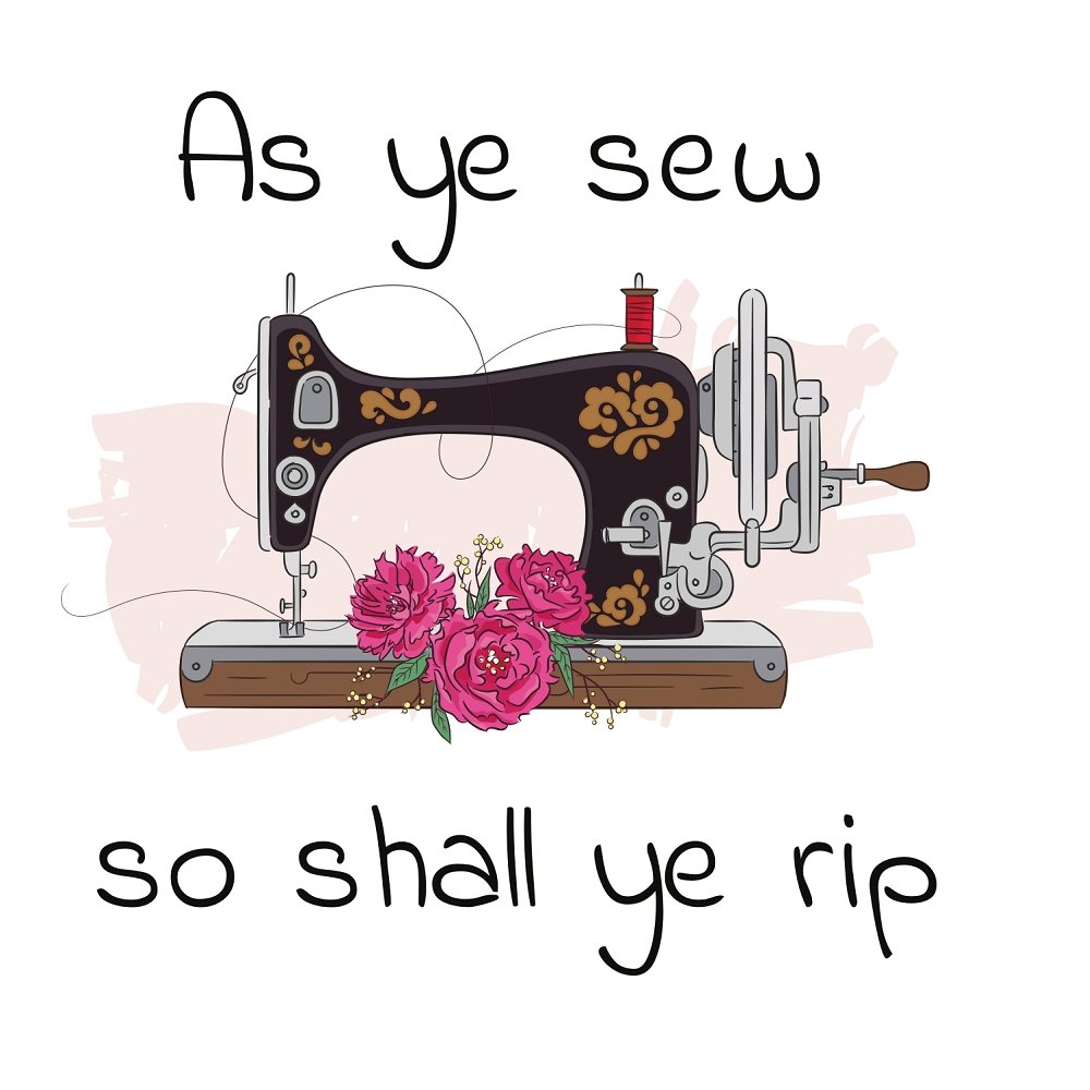 As Ye Sew So Shall Ye Rip Fabric Panel