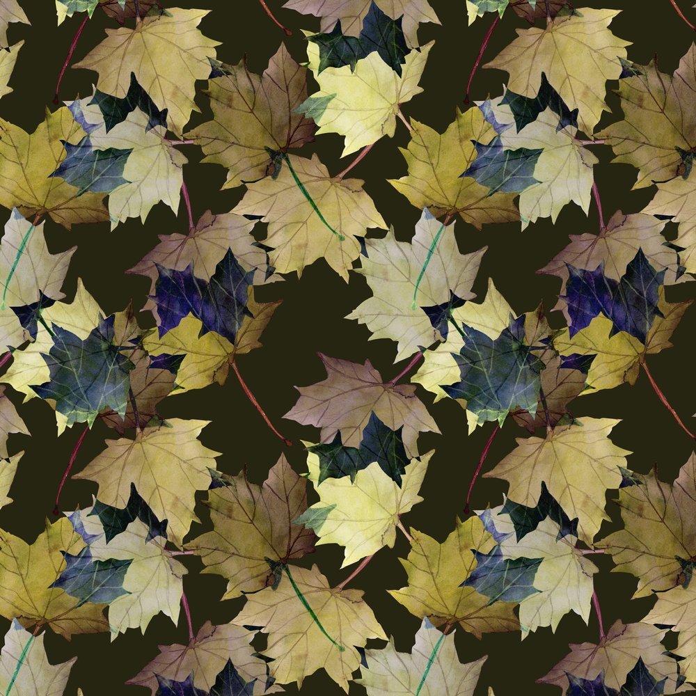 Assorted Maple Leaf Fabric - Brown