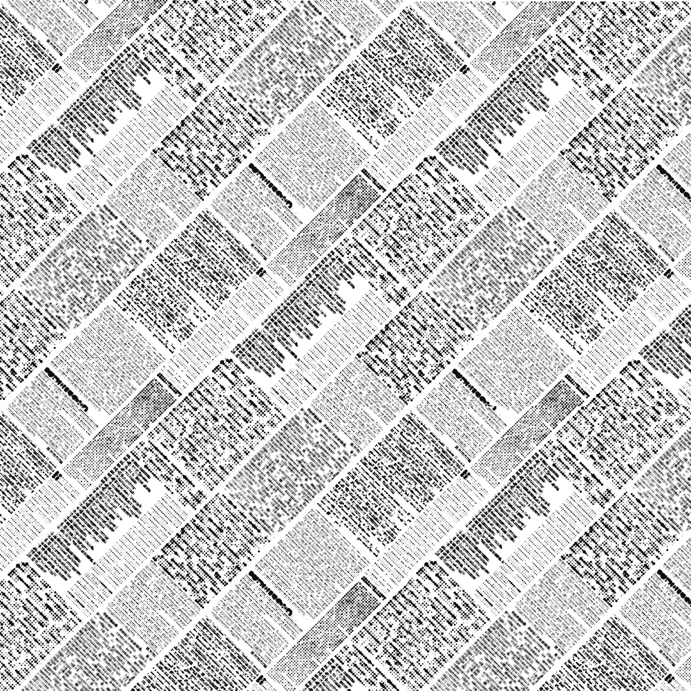 Vintage Halftone Newspaper Fabric - Black