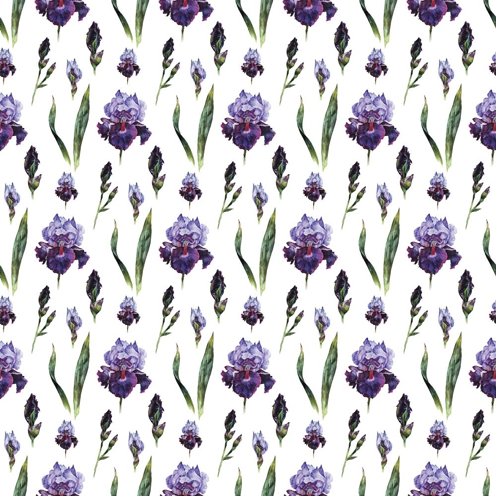 Watercolor Allover Iris Fabric