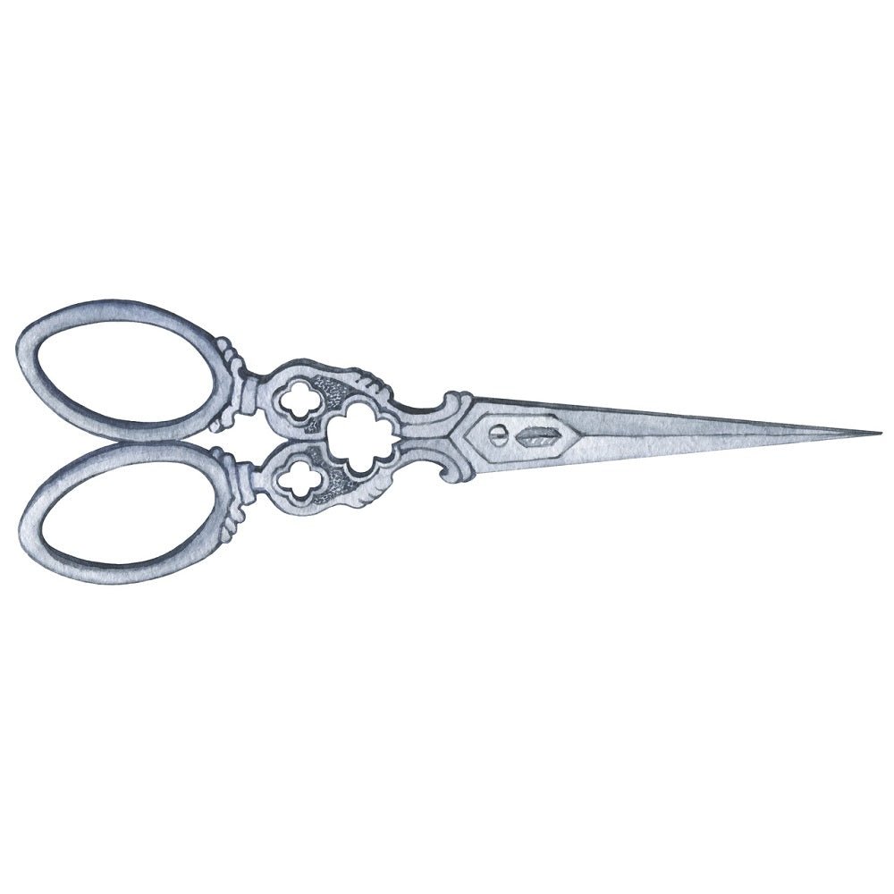 Antique Scissors Fabric Panel