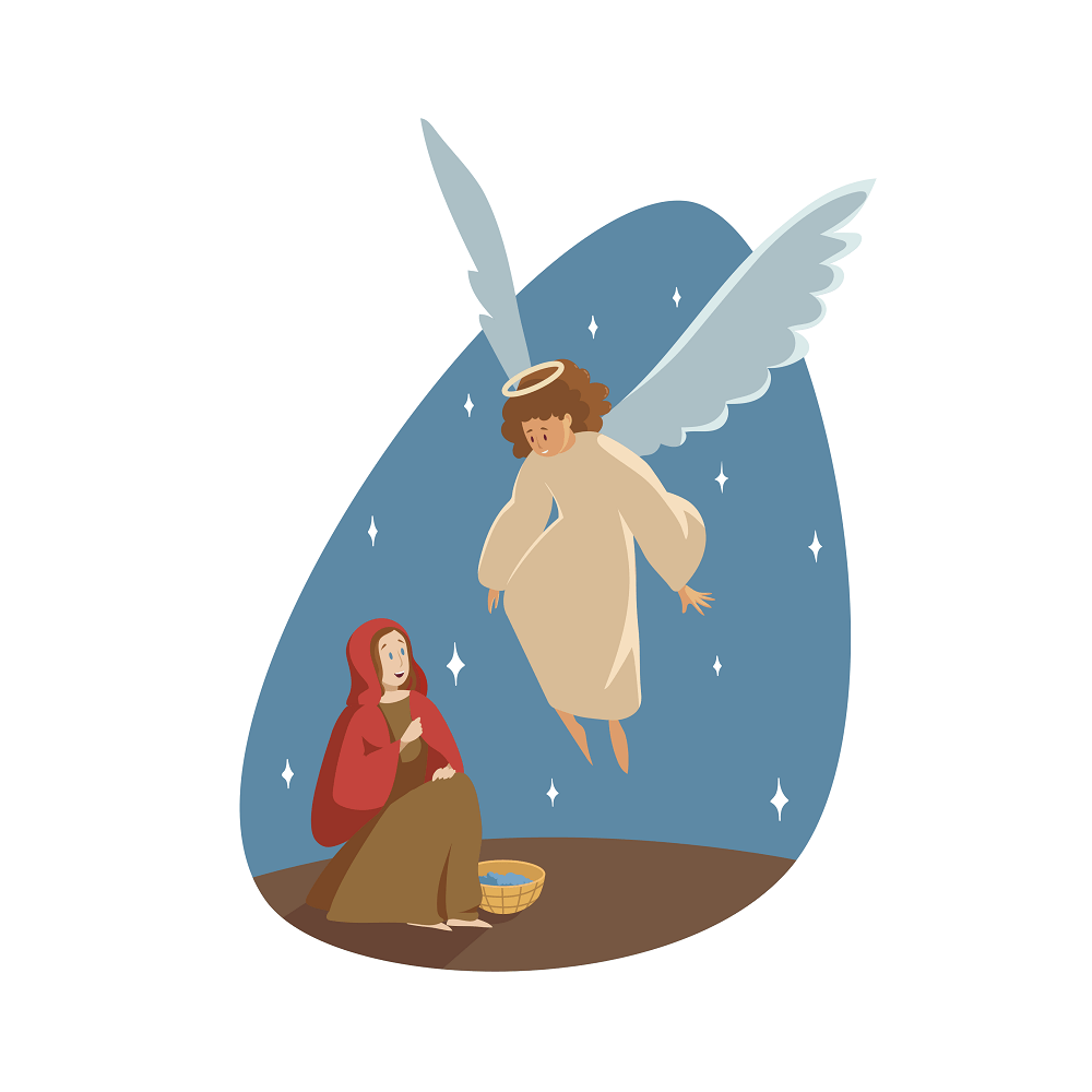 Appearing To Mary Fabric Panel