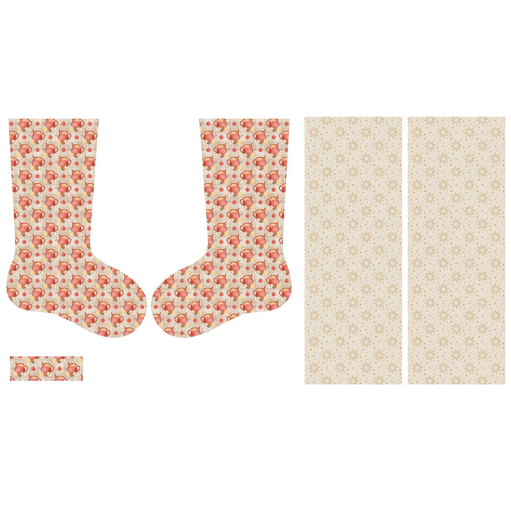 Apple Cider Stocking Fabric Panel